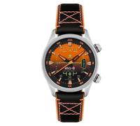 AVI-8 Montre automatique Hawker Harrier HUD pour homme avec bracelet en caoutchouc/cuir 44 mm AV-4117, Dégradé orange., Hud Automatique