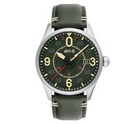 AVI-8 Montre Automatique Spitfire Smith 42 mm avec Bracelet en Cuir AV-4090, Vert, Montre Automatique