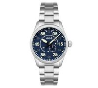 AVI-8 Montre automatique Spitfire type 300 pour homme 42 mm avec bracelet en acier inoxydable massif AV-4147, Jauge de ciel