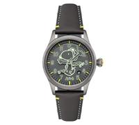 AVI-8 Montre pour Homme Flyboy Engineer Automatique Snoopy Flying Ace Monotone édition limitée avec Bracelet en Cuir 41 mm AV-4156
