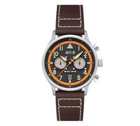 AVI-8 Montre pour homme Hawker Hurricane Classic Chronographe Imperial War Museums Edition 43,5 mm avec bracelet en cuir AV-Imperial, Kensington