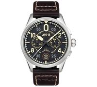 AVI-8 Spitfire Lock Midnight Oak Noir Cadran AV-4089-01 Montre pour des hommes