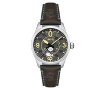 AVI-8 Spitfire Smith AV-4152 Montre Automatique Snoopy Peanuts Flying Ace Pilot Error Limited Edition avec Bracelet en Cuir pour Homme 42 mm