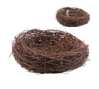 Aviaire Nesting Prop - De Saule Séchée, Habitat De Forêt Réaliste, Conception De Paille Faite À La Main Et Style Rural Rustique | Feuillage Ornemental Pour Terrasse De Jardin Studio De