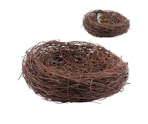 Aviaire Nesting Prop - De Saule Séchée, Habitat De Forêt Réaliste, Conception De Paille Faite À La Main Et Style Rural Rustique | Feuillage Ornemental Pour Terrasse De Jardin Studio De