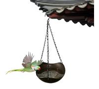 Avian Feeder Plate - Durable Cast Iron Water Dish Stand, Rustproof External Basin, Classic Garden Ornament, Branch Mount | Versatile Animal Sanctuary for Backyard Lawn Tree Branch