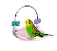 Avian Perch Toy - Standing Climbing for Birds | 3D Printing with Stainless Steel Material, Chewing Exercise Accessory, Lovebird Parakeet Training Play, Exploring Cage Decor, Lightweight 70g Compact