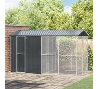 Aviary Pour Oiseaux Vidaxl Avec Extension Anthracite 210x442x247 Cm En Acier