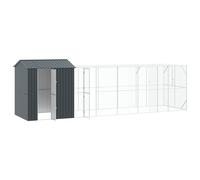 Aviary Pour Oiseaux Vidaxl Avec Extension Anthracite 210x817x247 Cm En Acier