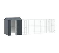 Aviary Pour Oiseaux Vidaxl Avec Extension Anthracite 210x817x247 Cm En Acier