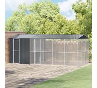 Aviary Pour Oiseaux Vidaxl Avec Extension Anthracite 310x640x247 Cm En Acier