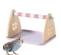 Aviary Stand - Feathered Support, Five Part Activity Centre for Mental Stimulation, Wooden Structure with Collection Tray, Pet Accessory, Entertainment Tower for Claw Conditioning, Exercise
