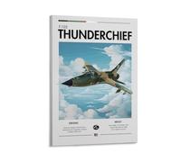 Aviation Art Poster F-105 Décoration murale à suspendre Motif avions de chasse 20 x 30 cm