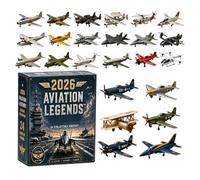 Aviation Calendar - 24-Day Countdown Plane Models, Christmas Advent 2026 Se | 2D Acrylic Aviation Collectibles Aviation Calendar Kids Adults Home Office Living Room Bedroom Desk Bookshelf Mantel Entryway