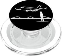 Aviation Enthusiast One Line Drawing PopSockets PopGrip pour MagSafe