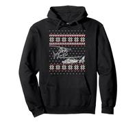 Aviation Hélicoptère Pilote Rotorcraft Aviateur Ugly Christmas Sweat à Capuche