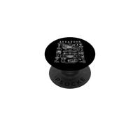 Aviation Pilot Airplane Wright Brothers Aircraft Brevet PopSockets PopGrip Adhésif