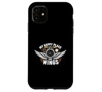 Aviation Pilot My Happy Place Has Wings Airplane Design Coque pour iPhone 11