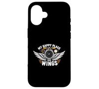 Aviation Pilot My Happy Place Has Wings Airplane Design Coque pour iPhone 16