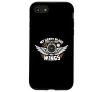 Aviation Pilot My Happy Place Has Wings Airplane Design Coque pour iPhone SE (2020) / 7/8