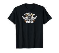 Aviation Pilot My Happy Place Has Wings Airplane Design T-Shirt