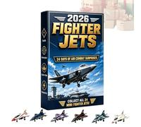 Aviation Theme Countdown Calendar Christmas 24 Days Airplane Advent | 2D Acrylic Aircraft Helicopter Fighter Jets Decoration for Aviation Enthusiasts Collectors Home Office Living Room Desk