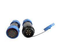 Aviation TY24 Connecteur 6 broches 10 A étanche, sans soudure, à sertir, prise de montage sur panneau d'accueil pour contrôleurs de charge solaire et appareils ménagers