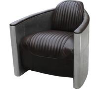 Aviator Canapé Fauteuil club Lounge Aluminium Avion Rétro Cuir véritable Vintage