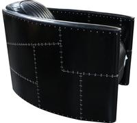 Aviator Canapé Fauteuil club Lounge Vintage Aluminium Avion Rétro Cuir véritable