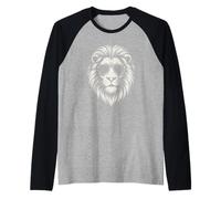 Aviator Sunglasses Lion Head Monochrome Streetwear Animal Manche Raglan