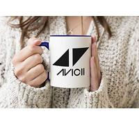 Avicii Tim Berg Electronic Music Star Ibiza Logo Blue Handle Mug Coffee Tea Mug 312ml Cup