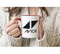 Avicii Tim Berg Electronic Music Star Ibiza Logo Red Handle Mug Coffee Tea Mug 312ml Cup
