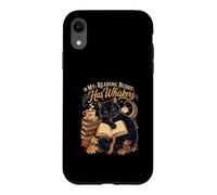 Avid Bookworm Mon Copain de Lecture a des Moustaches, Chat Noir Coque pour iPhone XR