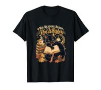 Avid Bookworm Mon Copain de Lecture a des Moustaches, Chat Noir T-Shirt Graphique avec Valeur