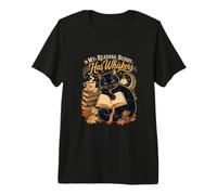 Avid Bookworm Mon Copain de Lecture a des Moustaches, Chat Noir T-Shirt Haut de Gamme