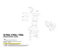 Avid Plaquettes De Frein à Disque Caliper Parts Kit Elixir X0/9 Trail