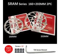 Avid-Rotor De Frein De Vélo À Disque Hydraulique Avec Boulons,Ligne Centrale,Vtt,Vélo De Route De Montagne,Scooter,S233,160mm,180,203 - Type Sram 160 203 2pc