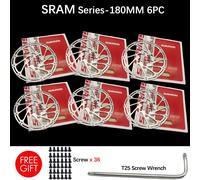 Avid-Rotor De Frein De Vélo À Disque Hydraulique Avec Boulons,Ligne Centrale,Vtt,Vélo De Route De Montagne,Scooter,S233,160mm,180,203 - Type Sram 180mm 6pc