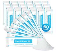 AVIDA ZEN Sel Nasal - Lavage Nez Adultes - Sachets de 2.7g de Sel pour Rinçage Nasal - LOT de 60 sachets - Idéal pour Kit d'Irrigation Nasale Pour Adultes et Enfants