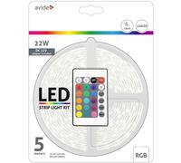 avide ABLSBL12V5050-30RGB65 Ruban LED (Set complet) avec connecteur mâle 12 V,