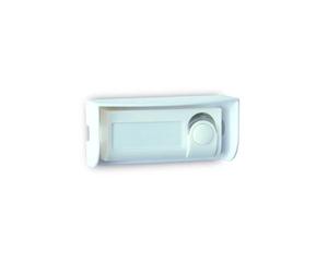 Avidsen Bouton de Sonnette Filaire, Bouton d'Appel Rétroéclairé, Porte-Étiquette Lumineux, Étanche IP44, Visière de Protection, Compatible Carillon 8V 12V AC DC, Installation 2 Fils, Blanc