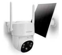 Avidsen Caméra Surveillance 4G HomeCam o-4G, Panneau Solaire, Carte SIM Incluse, PTZ Motorisée, Suivi Automatique, Sirène et Projecteur, Vision Nocturne, sans WiFi ni Prise