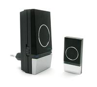 Avidsen - Carillon - Sans Fil à Brancher, Portée de 100m, Choix entre 32 Sonneries, Couleur Noir Laqué, Compatible avec la gamme Avidsen, garantie 2 ans - 102326