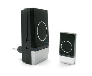 Avidsen - Carillon - Sans Fil à Brancher, Portée de 100m, Choix entre 32 Sonneries, Couleur Noir Laqué, Compatible avec la gamme Avidsen, garantie 2 ans - 102326