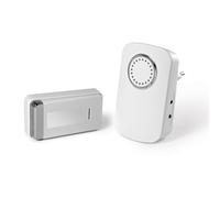 Avidsen Carillon Sans Fil Enfichable avec Bouton Sans Pile - Sonnette Sans Fil 100 m, 9 Sonneries, Volume Réglable, Carillon Secteur pour Maison