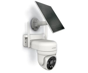 Avidsen HomeCam Prim-O PTZ - Caméra Surveillance Extérieure WiFi Solaire 2.5K - Motorisée 360° - Dual Band 2.4/5GHz - IA Détection de Silhouette & Autotracking - Sirène - sans Fil - IP65