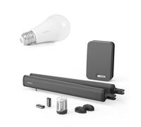 Kit motorisation connectée à vérins pour portail à battants Teha Connect et son ampoule connectée