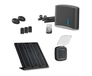 Avidsen Kit Motorisation Portail Coulissant Solaire Complet - Zenia SE 24V, 3 Télécommandes, Clavier à Code sans Fil, Photocellules, Panneau Solaire, Crémaillère 3m, Jusqu'à 400kg