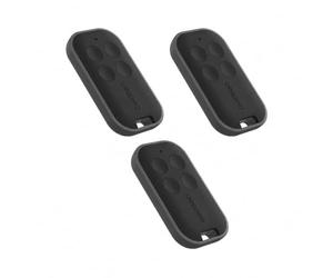 Avidsen Lot de 3 Télécommandes Portail 4 Boutons Rolling Code 433,92 MHz | 3 télécommandes, 4 boutons, 433,92 MHz, Rolling Code 16 bits, CR2032, portée jusqu’à 80 m en champ libre