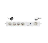 Avidsen Multiprise avec Détecteur Infrarouge, 4+1 Prises | 4 prises commandées par signaux infrarouges des télécommandes, coupure de veille, 1 prise alimentée en continu et voyant